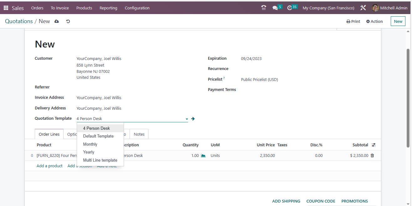 How to Design Your Quotation Templates Using Building Blocks in Odoo 16-cybrosys