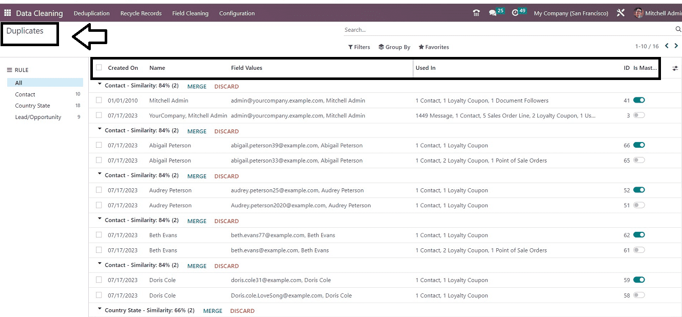 How to Eliminate Duplicate Data & Field Cleaning with Odoo 16 Data Cleaning App-cybrosys