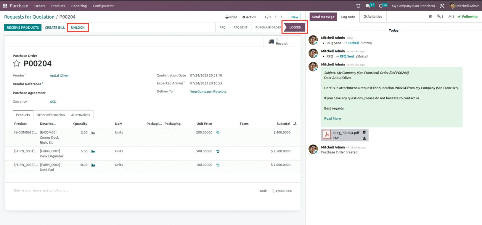 How to Lock Your Confirmed Purchase Orders in Odoo 16-cybrosys