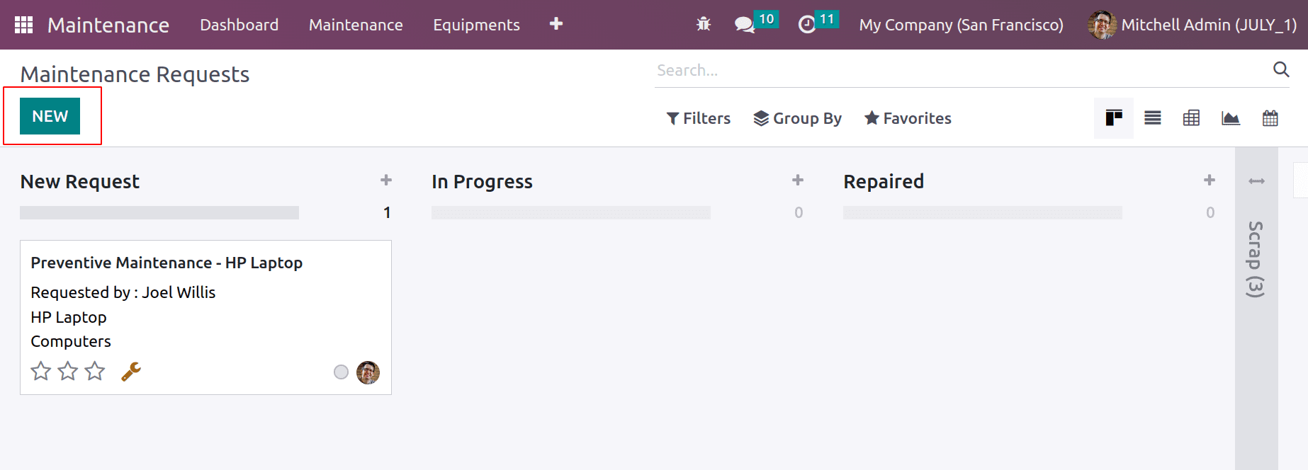 How to Maintain Equipment with Odoo 16 Maintenance App-cybrosys