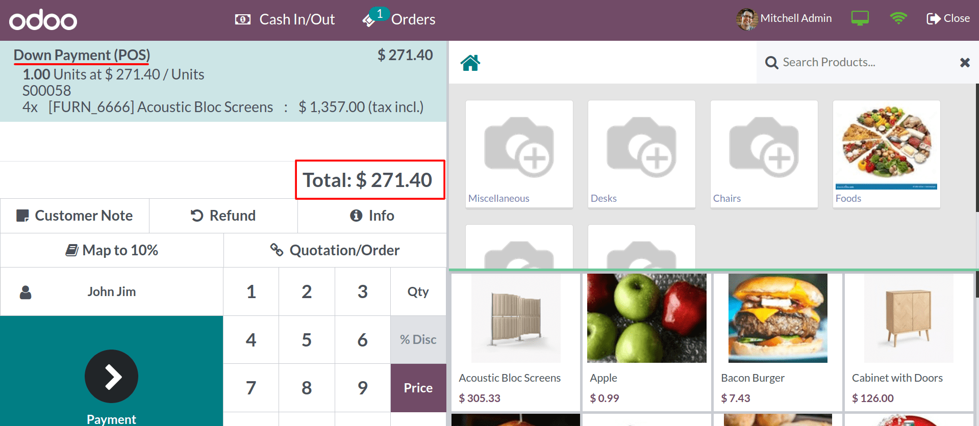 How to Make Down Payments with Odoo 16 POS App-cybrosys