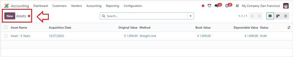 How to Manage Company Assets & Depreciation in Odoo 17 Accounting-cybrosys