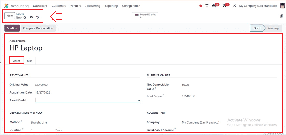 How to Manage Company Assets & Depreciation in Odoo 17 Accounting-cybrosys