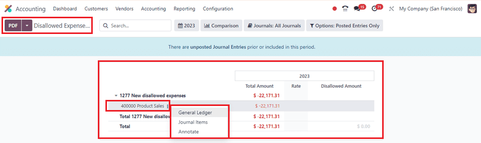 How to Manage Disallowed Expenses with Odoo 17 Accounting-cybrosys