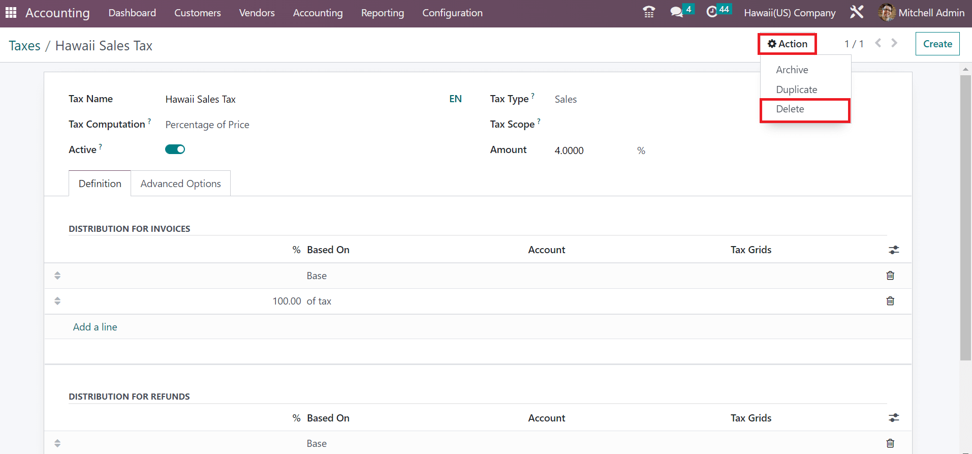 how-to-manage-hawaii-sales-tax-in-the-odoo-16-accounting-cybrosys