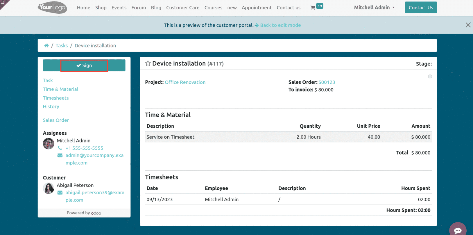 How to Manage Onsite Interventions Using Odoo 16 Project App-cybrosys