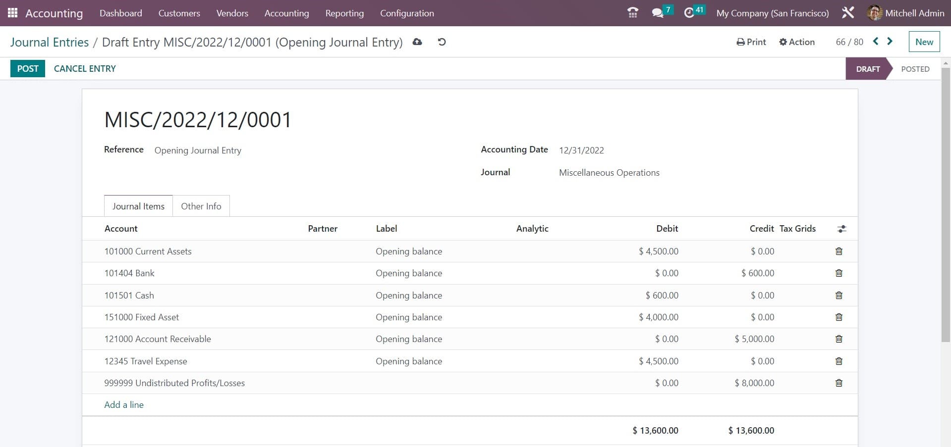 How to Manage Opening Balance in Odoo 16 Accounting-cybrosys