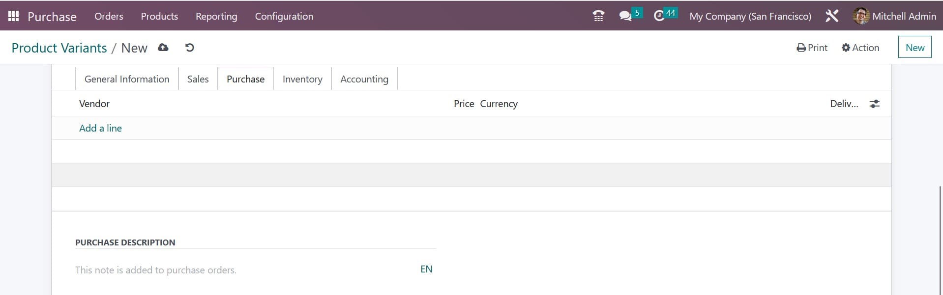 How to Manage Product Variants With the Odoo 16 Purchase App-cybrosys