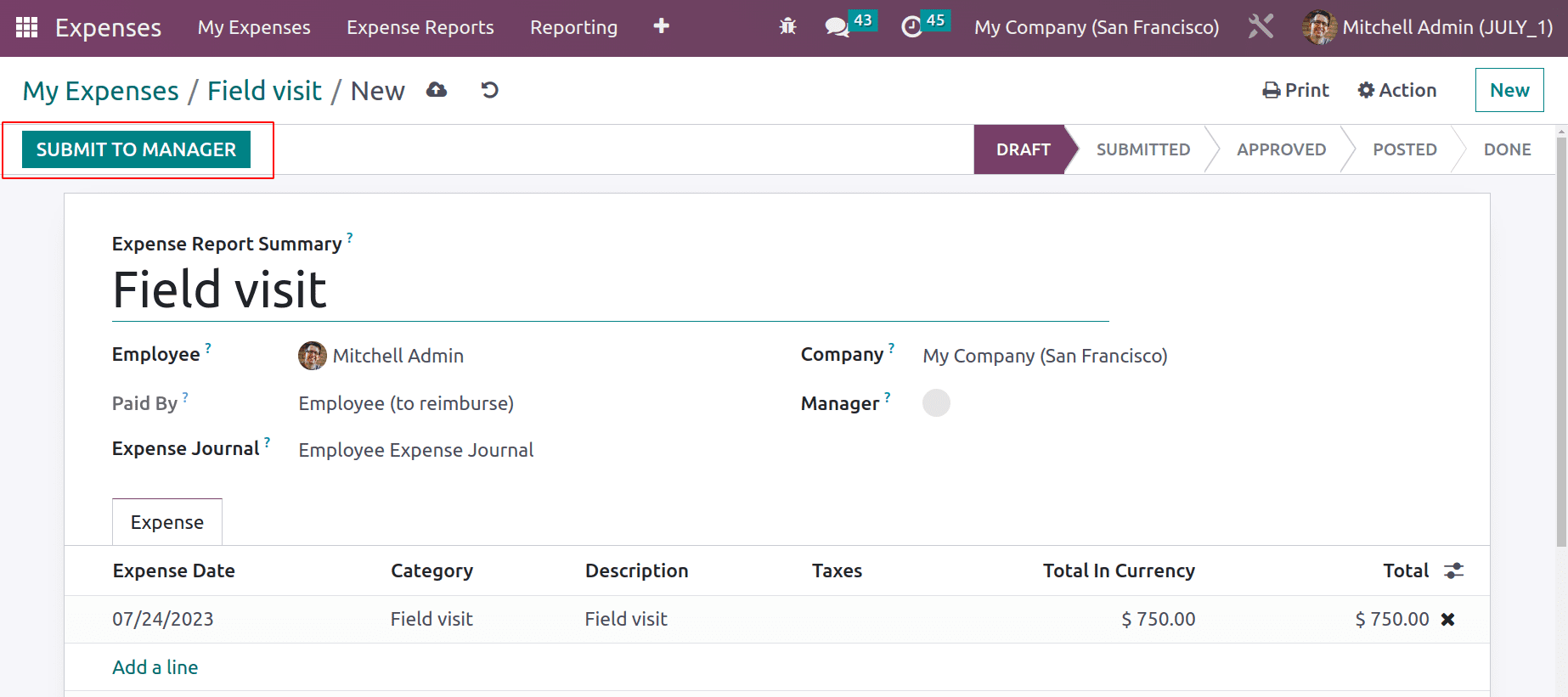 How to Manage your Expense with odoo 16 Expenses App-cybrosys