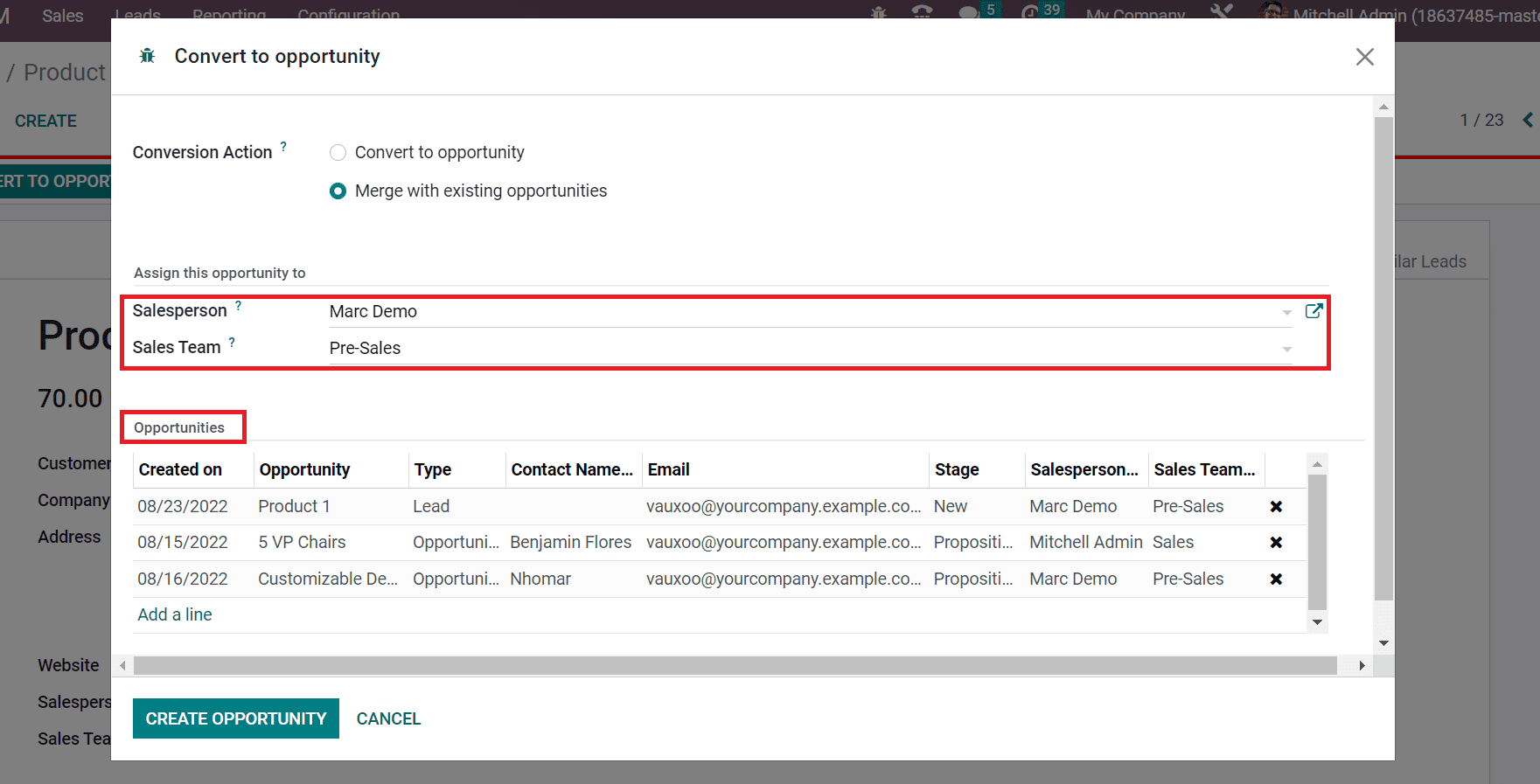 How to Merge Multiple Leads/Opportunity in Odoo 16 CRMcybrosys