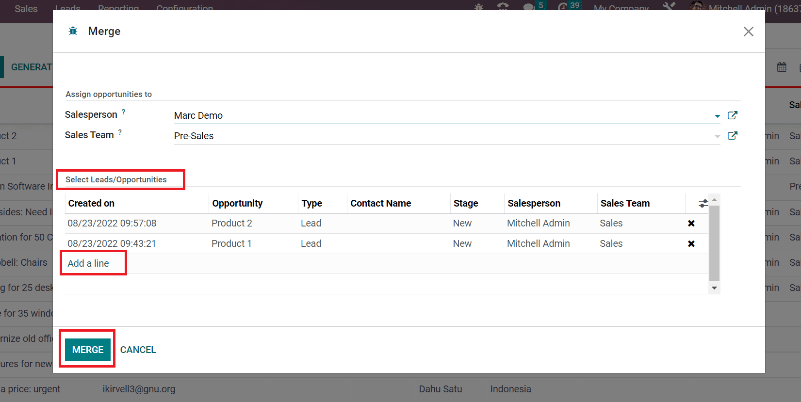 How to Merge Multiple Leads/Opportunity in Odoo 16 CRMcybrosys