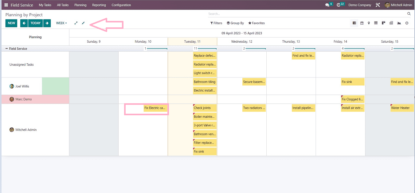 How to Plan a Task in Odoo 16 Field Services-cybrosys