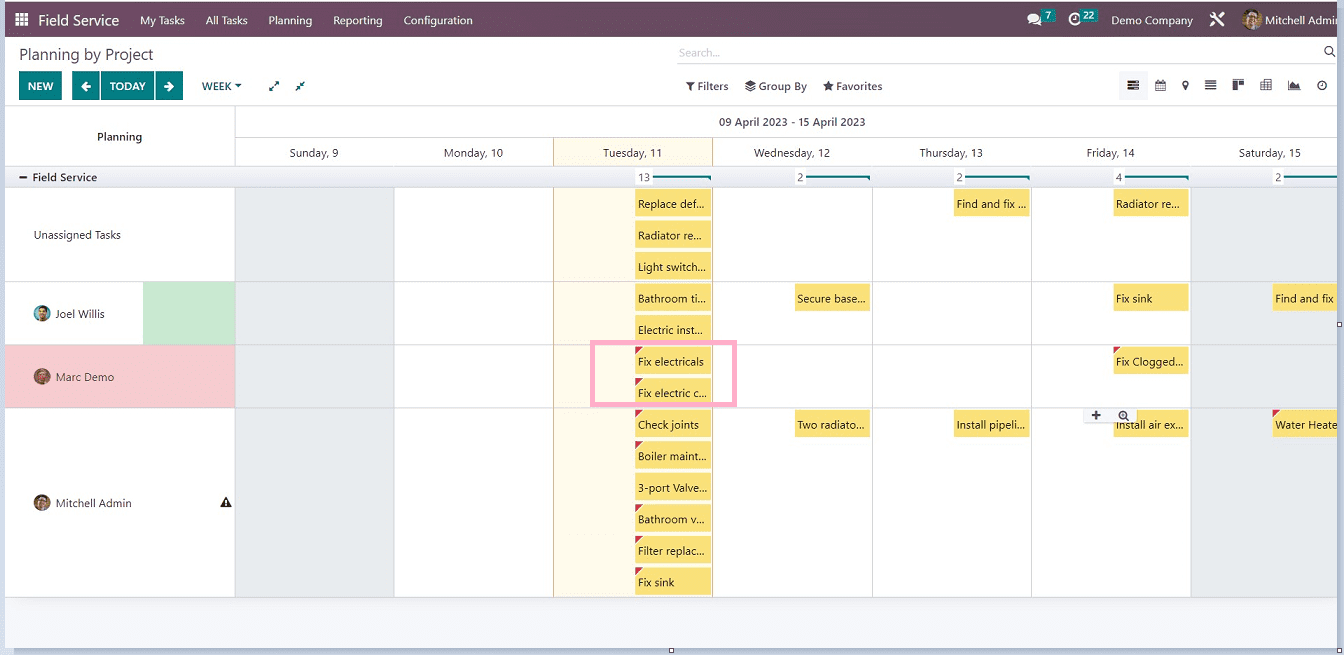 How to Plan a Task in Odoo 16 Field Services-cybrosys