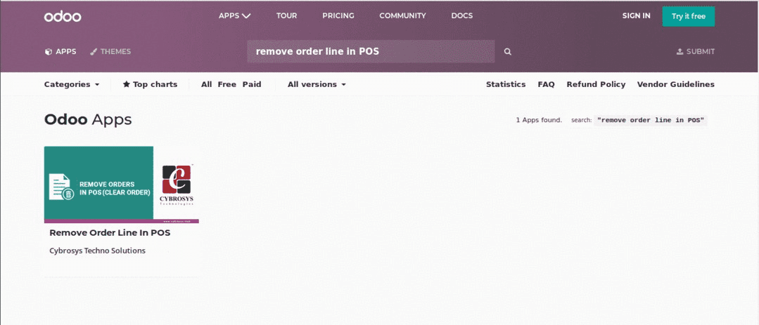 how to remove orderlines in odoo pos