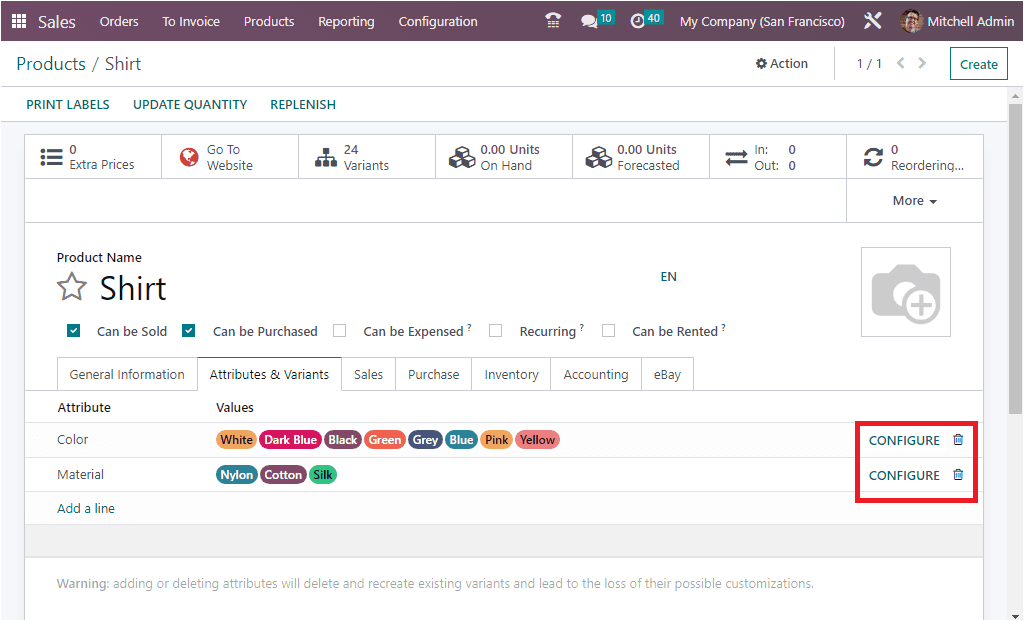 How to Sell Product Variants Using Attributes in Odoo 16 Sales App-cybrosys