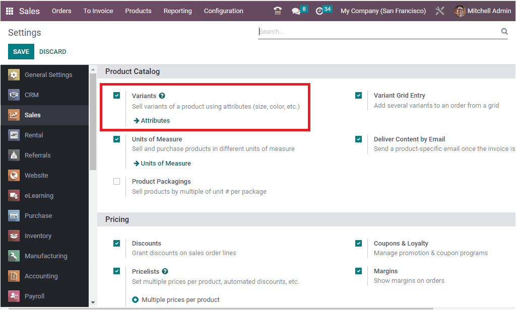 How to Sell Product Variants Using Attributes in Odoo 16 Sales App-cybrosys