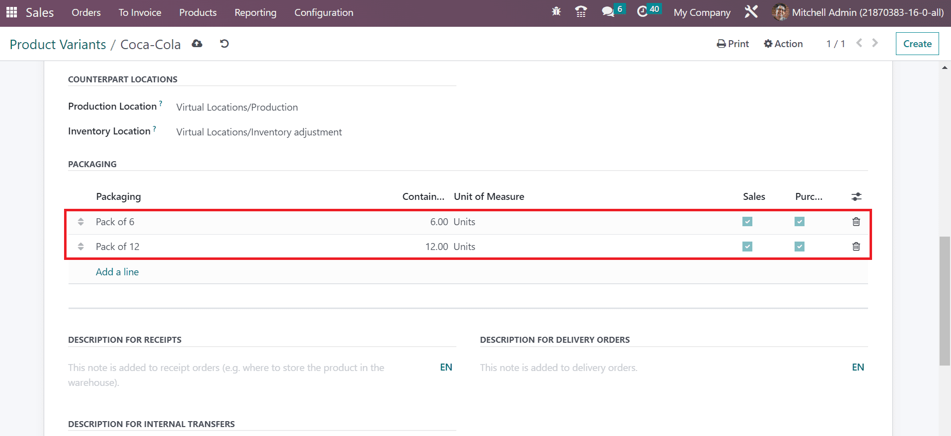 How to Sell Products by Multiple Units Per Package in Odoo 16 Sales App?-cybrosys