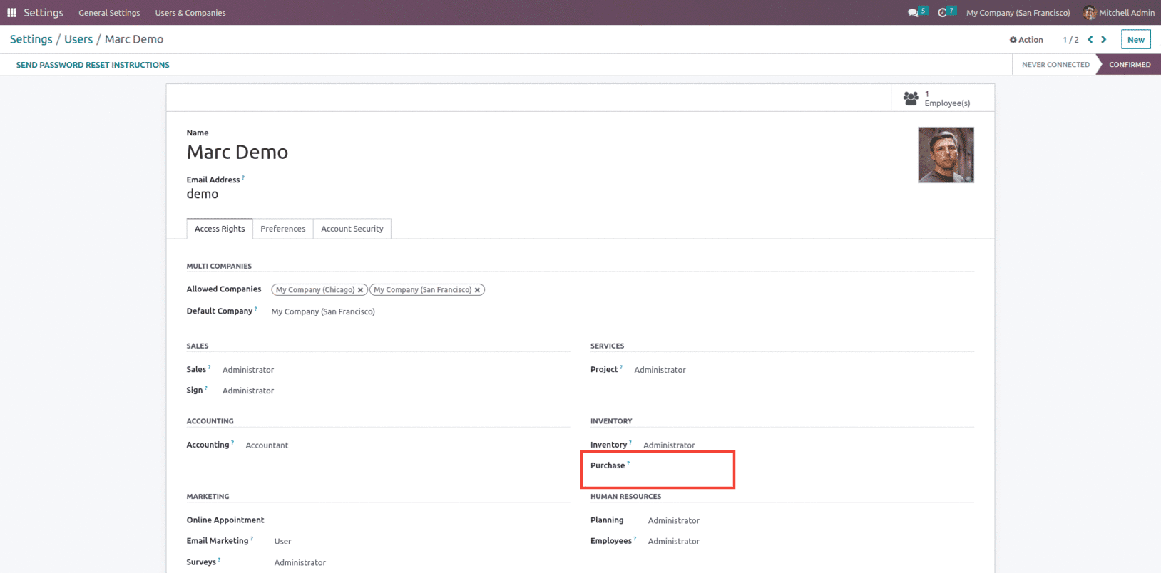 How to Set Access Rights in Odoo 16 Purchase-cybrosys