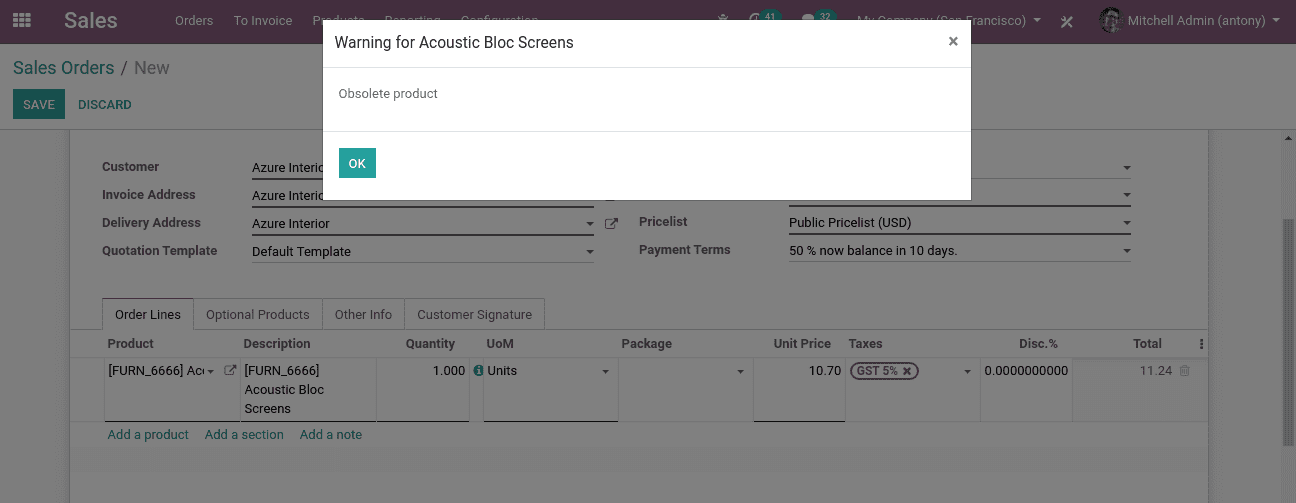 how-to-set-blocking-informative warning-odoo-13