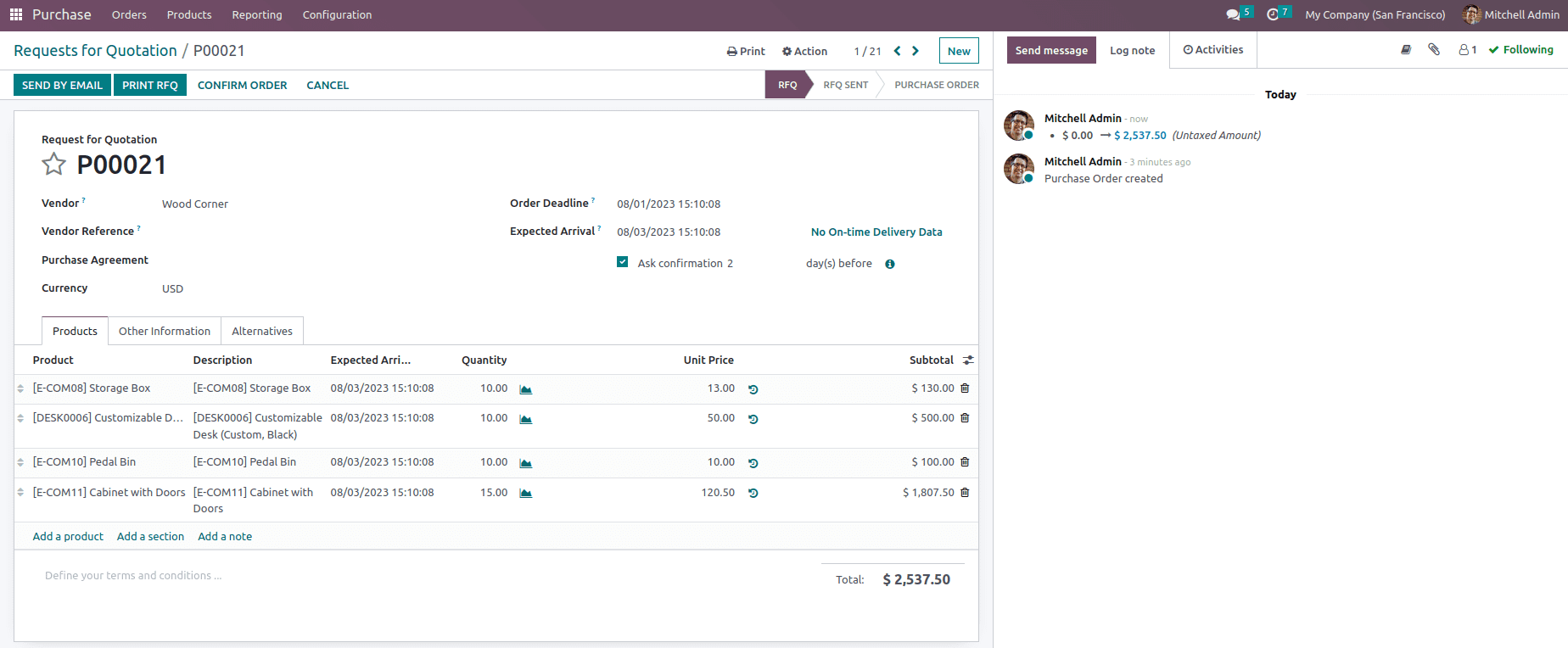 How to Set Receipt Remainder in Odoo 16 Purchase App-cybrosys