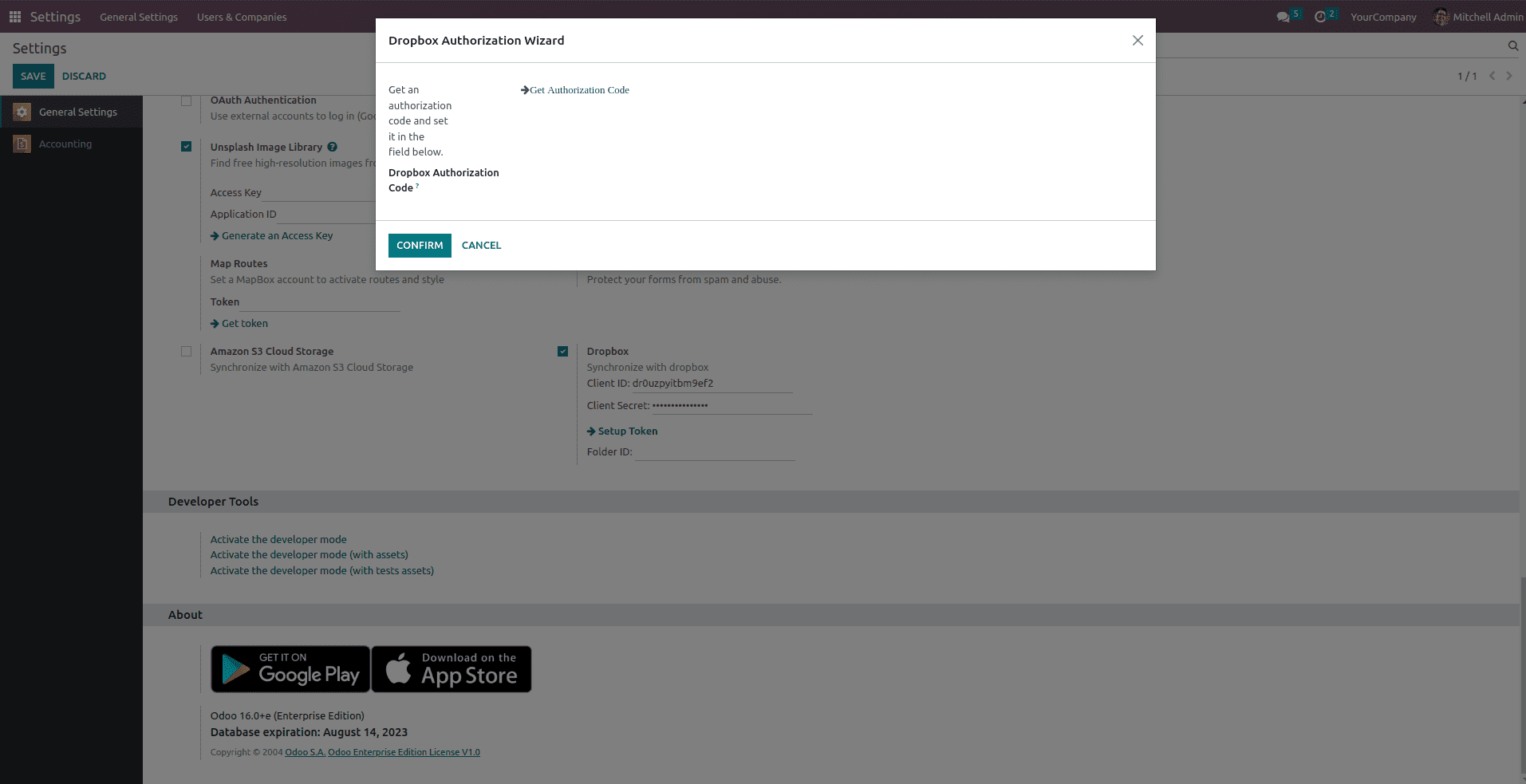 How to Setup Dropbox Integration in Odoo 16-cybrosys