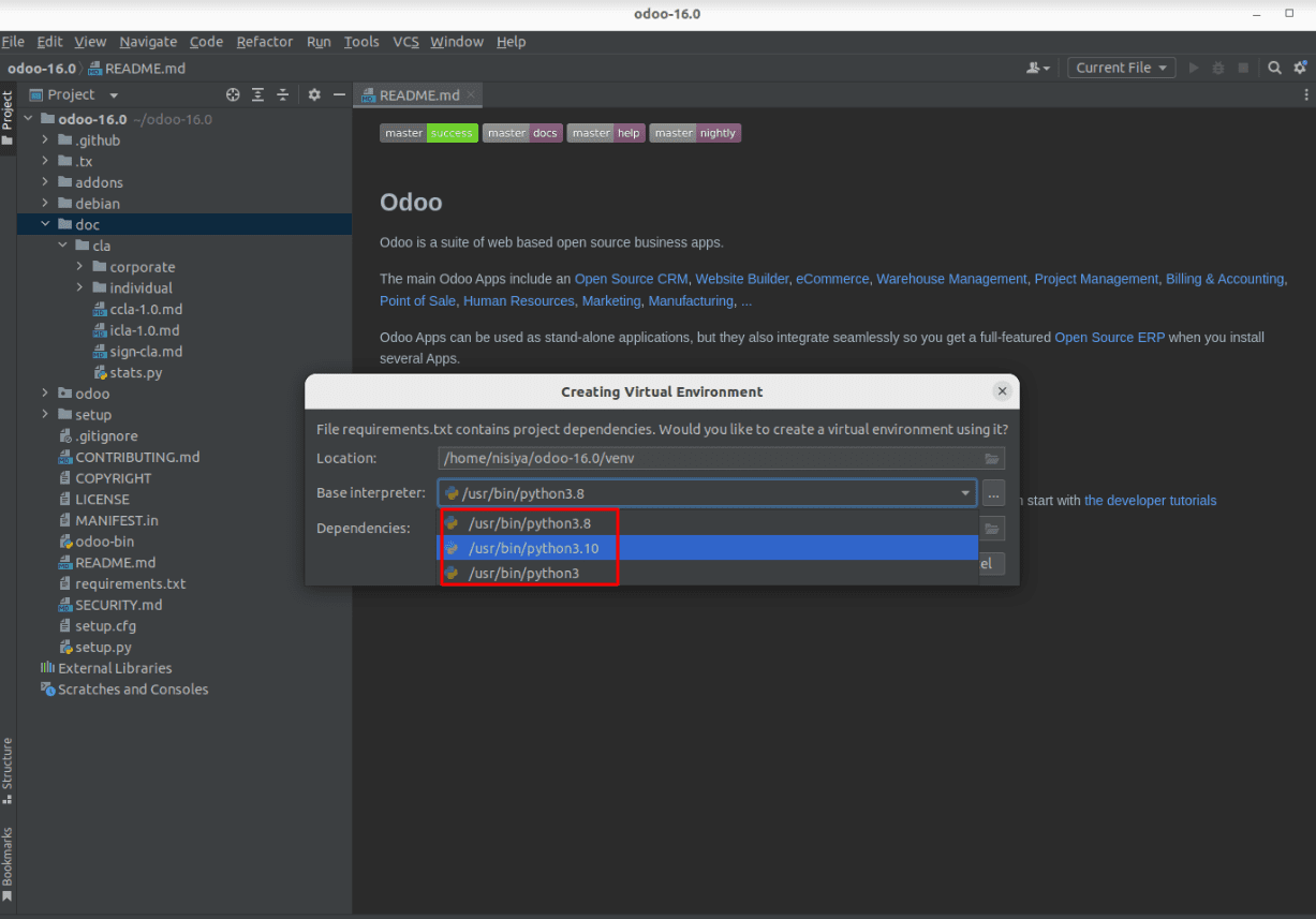 How to Setup Odoo 16 Development Environment Using Pycharm in Ubuntu 22.04-cybrosys