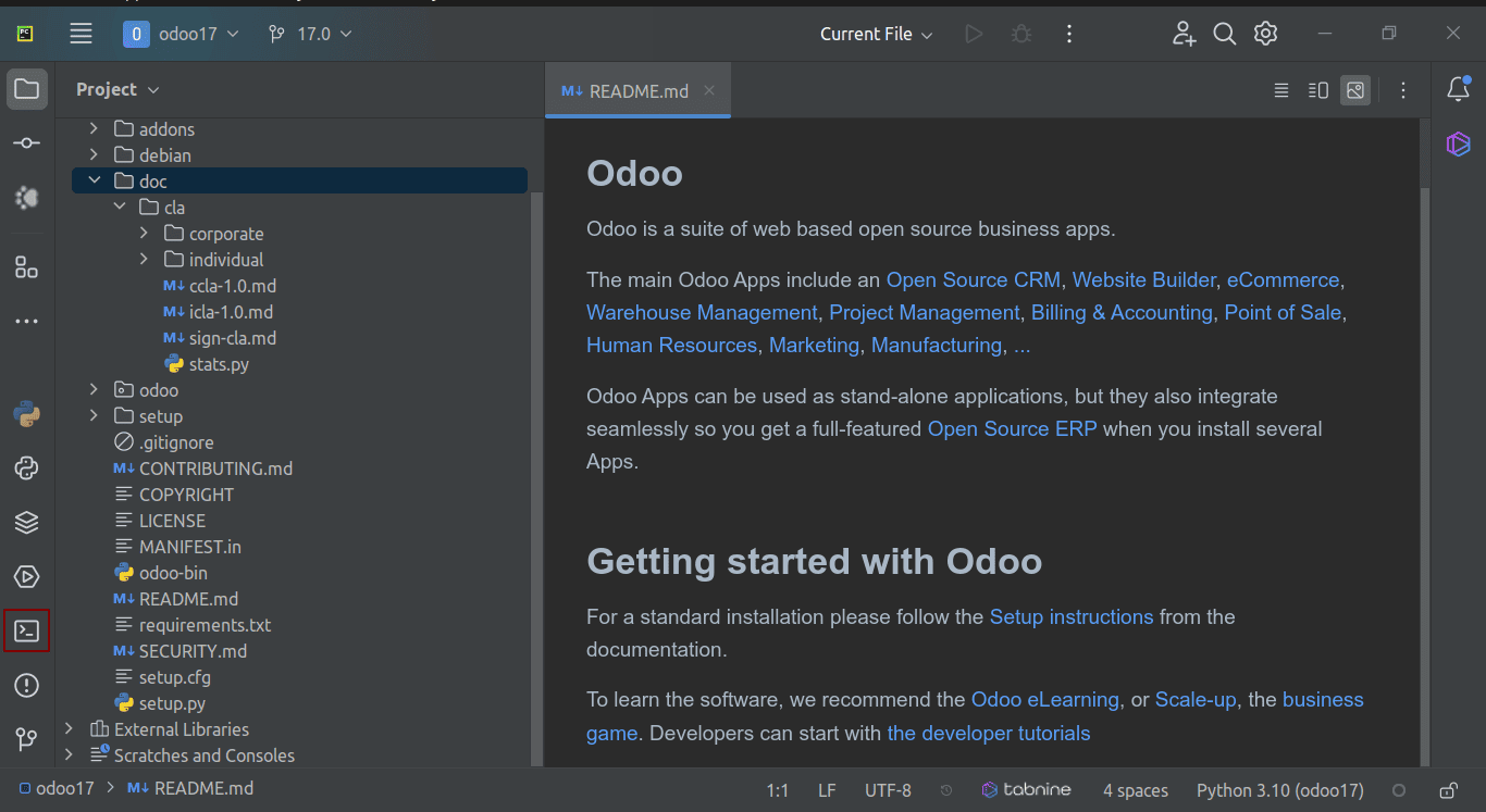 how-to-setup-odoo-17-development-environment-using-pycharm-in-ubuntu-20-04-2-cybrosys