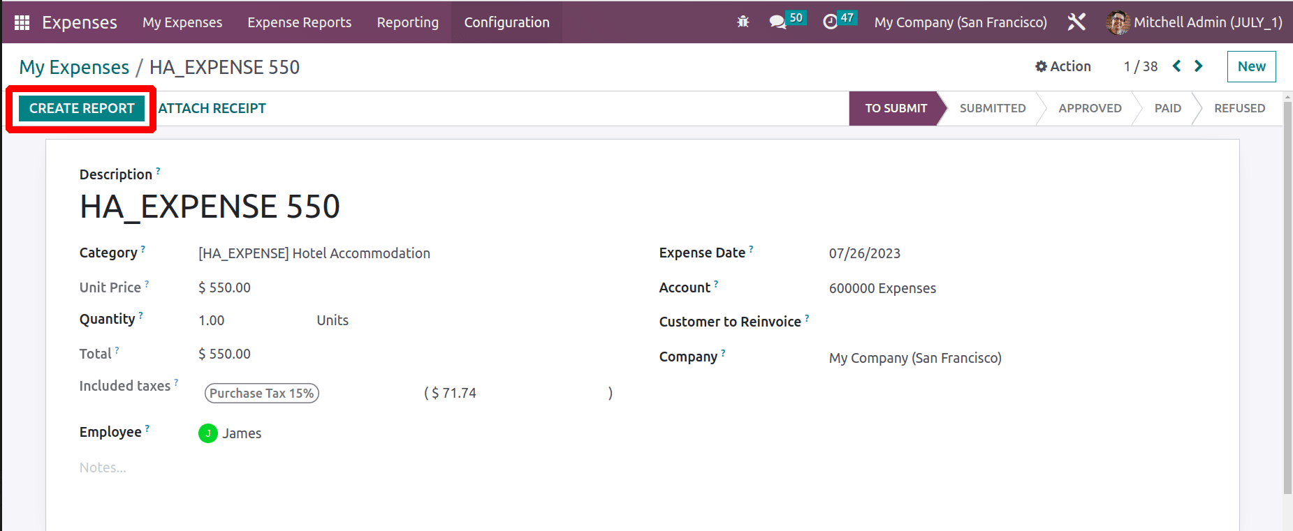 How to Submit Expenses Through Incoming Email in Odoo 16 Expense App-cybrosys