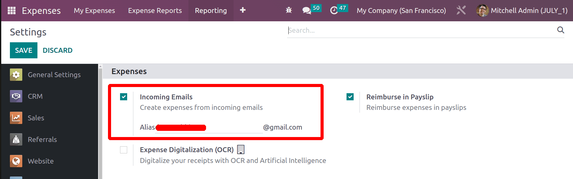 How to Submit Expenses Through Incoming Email in Odoo 16 Expense App-cybrosys