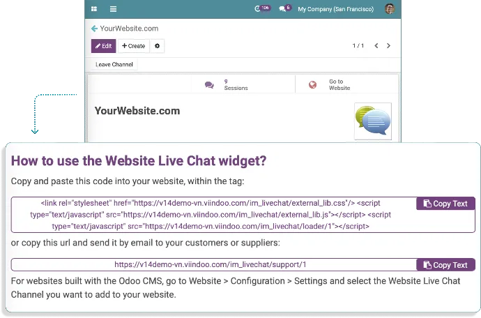 Send live chat urls to get supported and quick responses - CBMS Live Chat