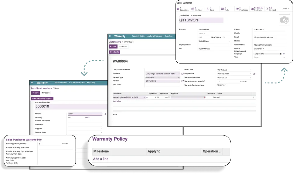 Manage and control all information related to Warranty claims - CBMS Warranty