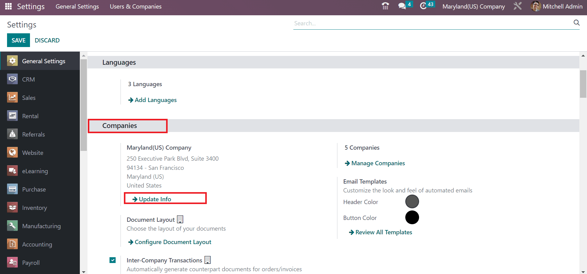 Massachusetts(USA) Sales Tax Calculation in the Odoo 16 Accounting-cybrosys