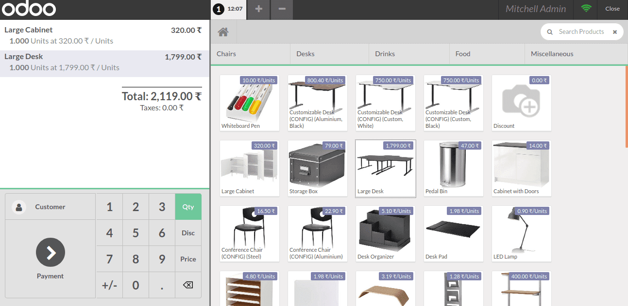 mercury payment services odoo 13 cybrosys