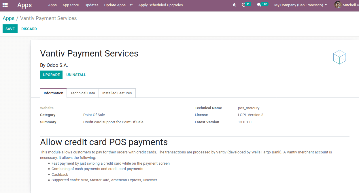 mercury payment services odoo 13 cybrosys