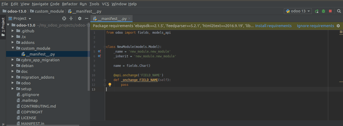 odoo-13-module-development-with-pycharm-templates-cybrosys