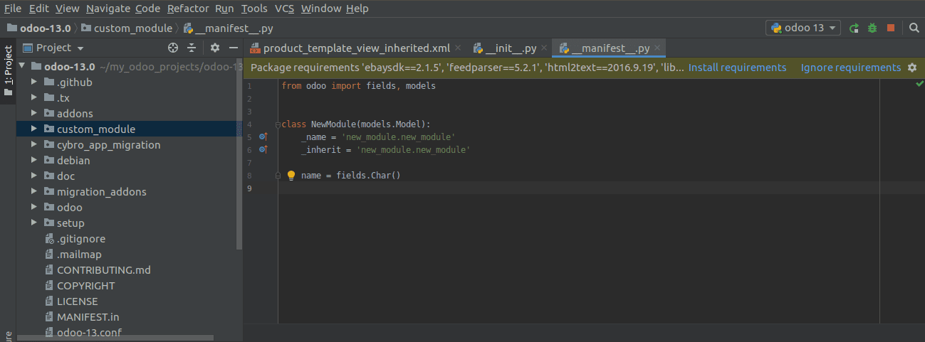 odoo-13-module-development-with-pycharm-templates-cybrosys