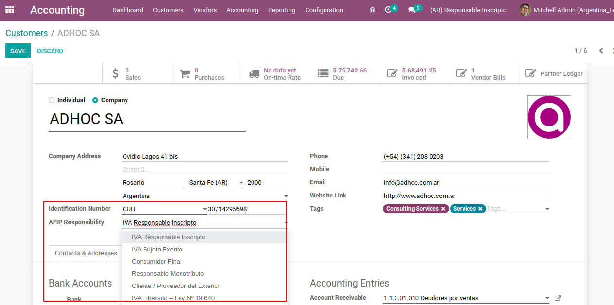 odoo-14-fiscal-localization-argentina- cybrosys