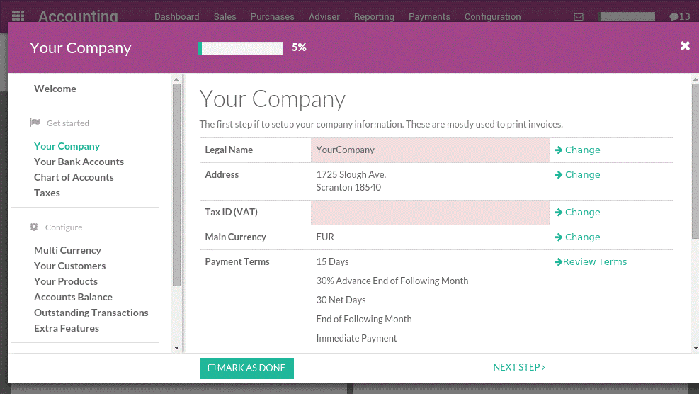 odoo 12 accounting