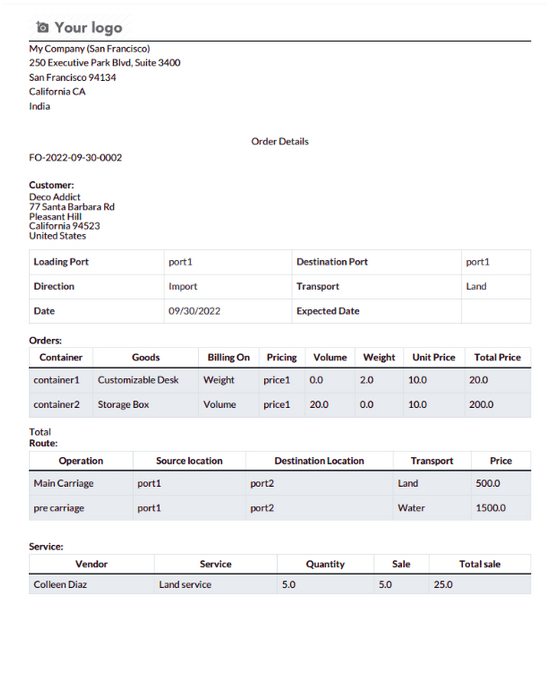 Overview of Freight Management in odoo 16 - App-cybrosys