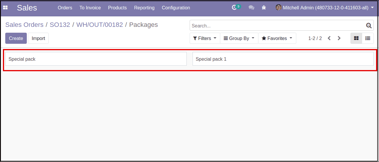 packages in odoo v12