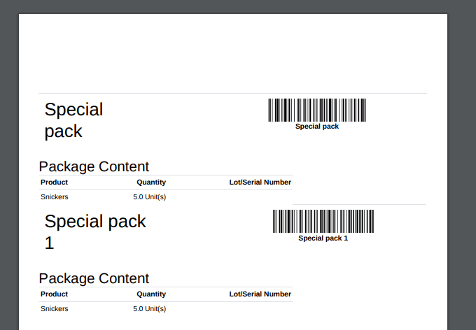 packages in odoo v12