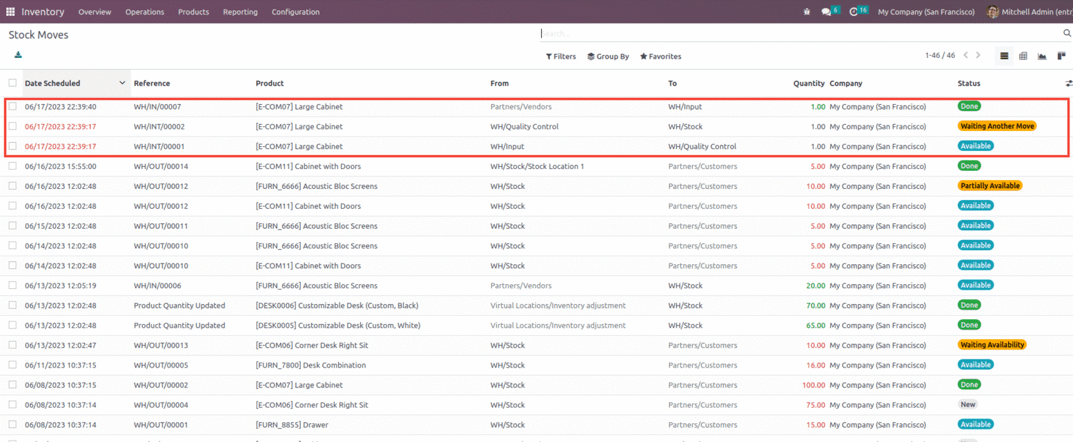 Pull & Push rule in Odoo 16 Inventory App-cybrosys