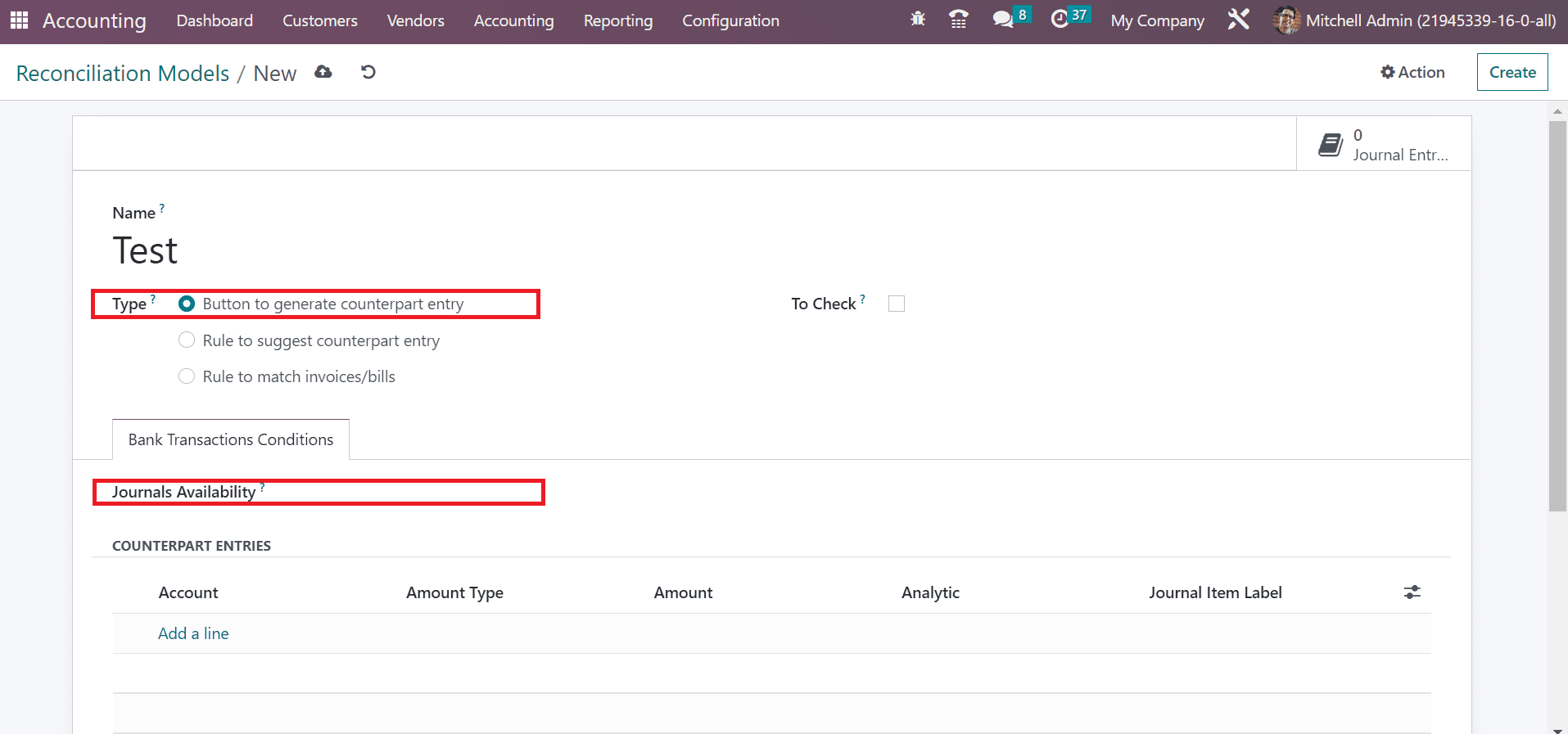 Reconciliation Models within the Odoo 16 Accounting App-cybrosys