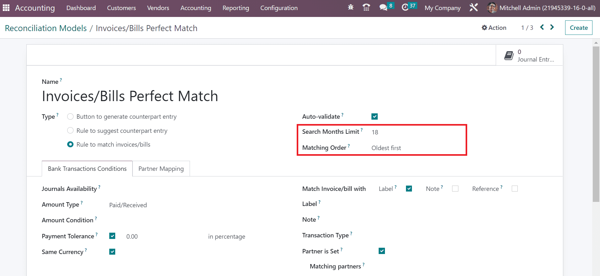 Reconciliation Models within the Odoo 16 Accounting App-cybrosys