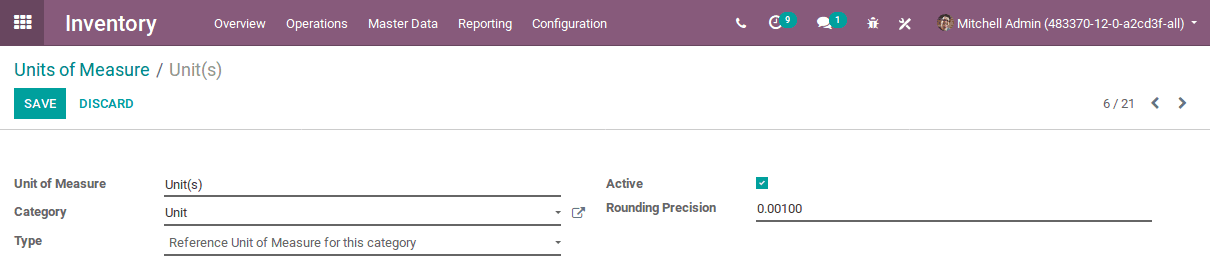 unit of measures in odoo v12