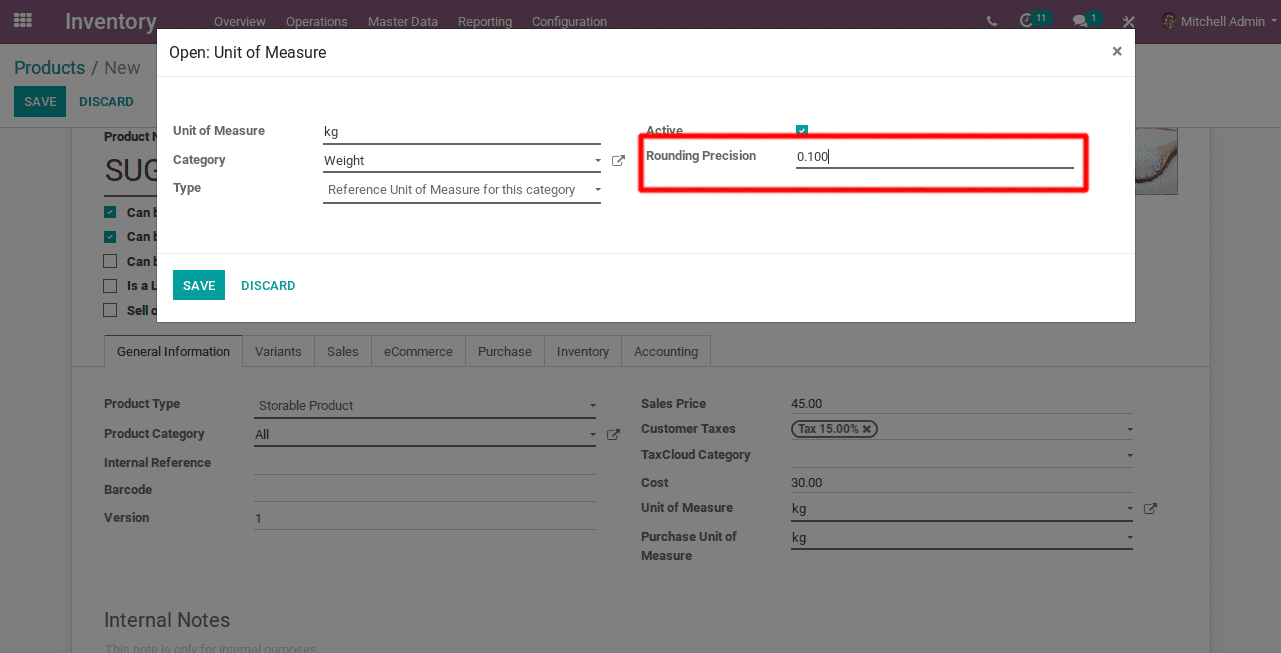 unit of measures in odoo v12