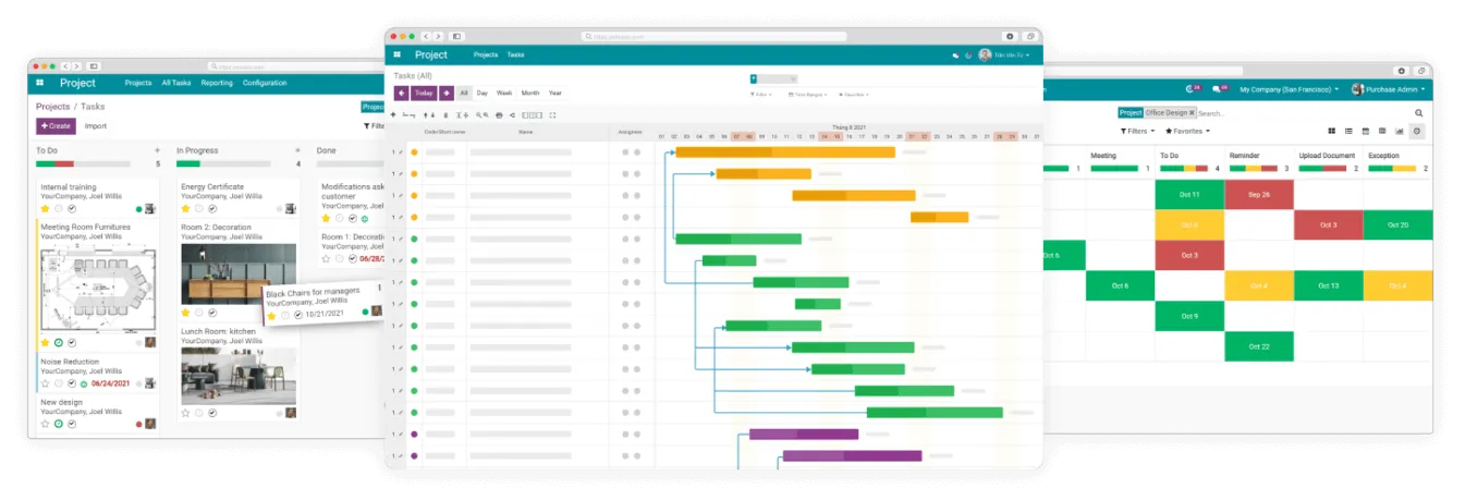 CBMS Project Gantt Chart view