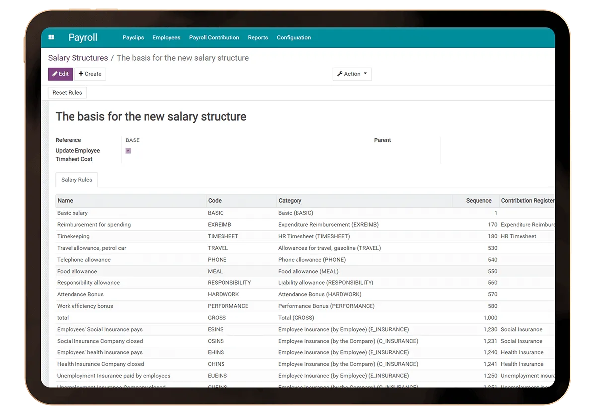 Build up and Manage the Salary Structure