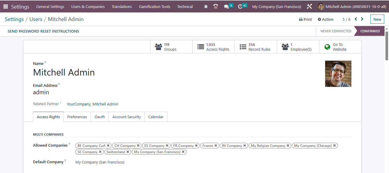 What Are the Access Rights Available in the Odoo 16 CRM-cybrosys