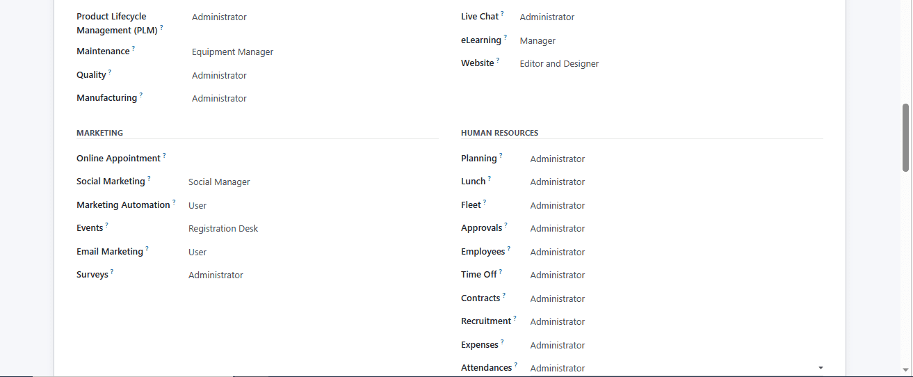 What Are the Access Rights Available in the Odoo 16 CRM-cybrosys